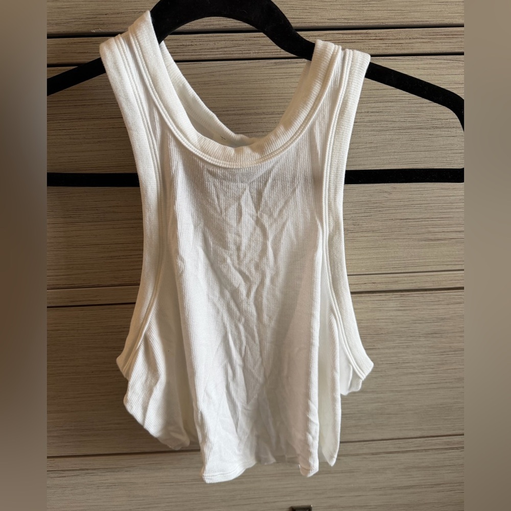 lululemon athletica White Ribbed Tank Top